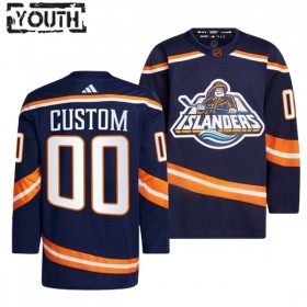 New York Islanders Trikot Custom Adidas 2022-23 Navy Reverse Retro 2.0 Authentic - Kinder
